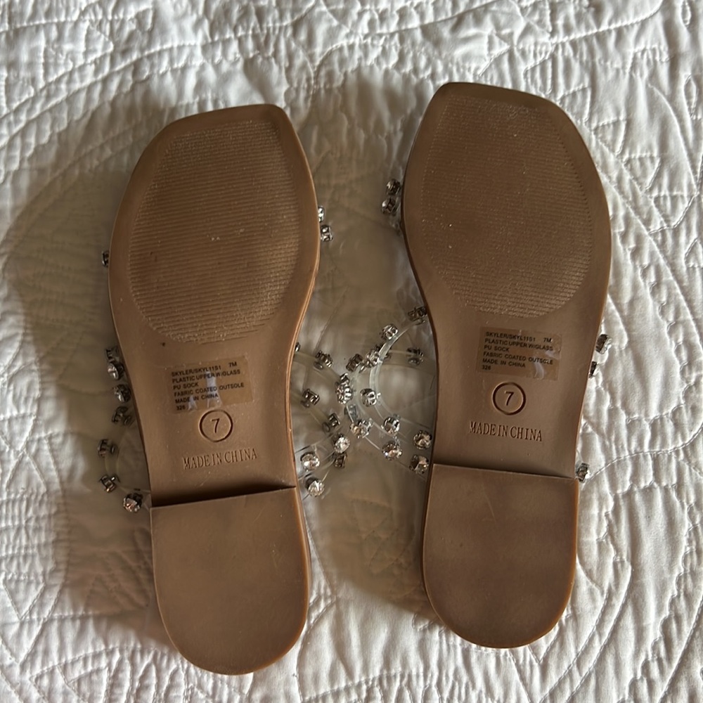 Like New Steve Madden Skyler Clear Sandals size 7 - Picture 3 of 4